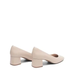 Square Toe Low Chunky Pumps