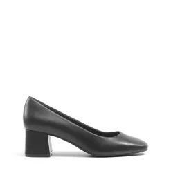 Square Toe Low Chunky Pumps