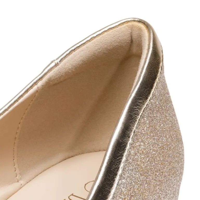 Square Toe Low Wedge Bow Flats