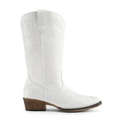 Square-toe Mid-Calf Cowgirl Boots