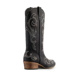 Square-toe Mid-Calf Cowgirl Boots
