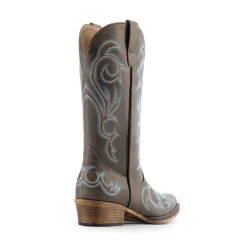 Square-toe Mid-Calf Cowgirl Boots