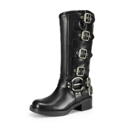Square Toe Motorcycle Boots