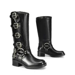 Square Toe Motorcycle Boots