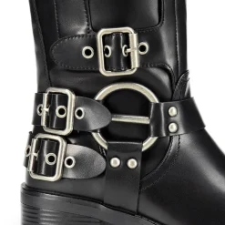 Square Toe Motorcycle Boots