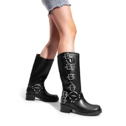 Square Toe Motorcycle Boots
