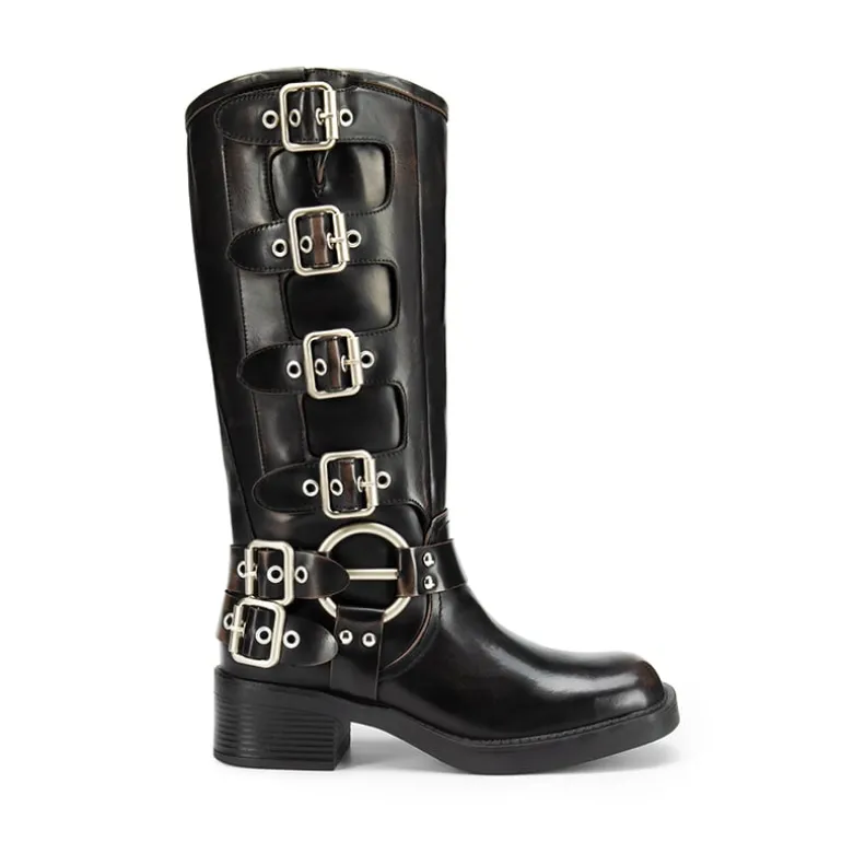Square Toe Motorcycle Boots
