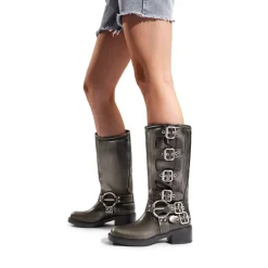 Square Toe Motorcycle Boots