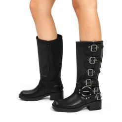Square Toe Motorcycle Boots