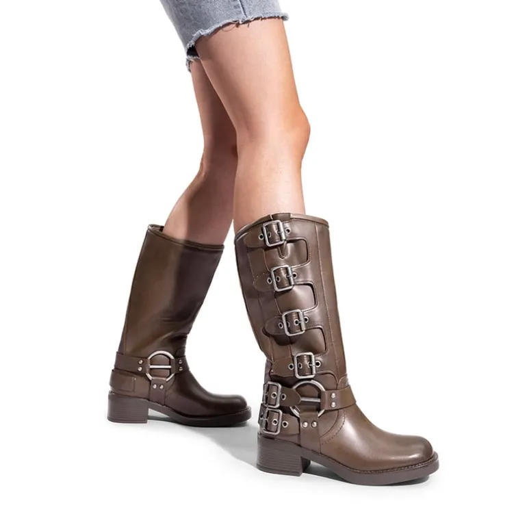 Square Toe Motorcycle Boots