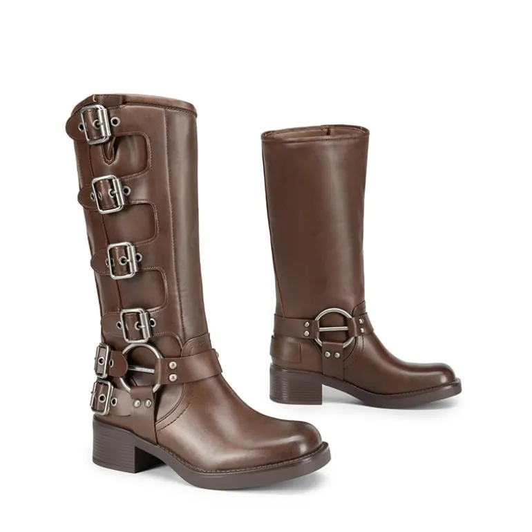 Square Toe Motorcycle Boots