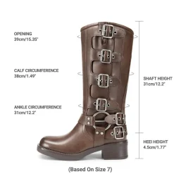Square Toe Motorcycle Boots