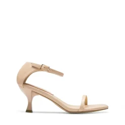 Square-Toe One Strap Kitten Heel Sandals