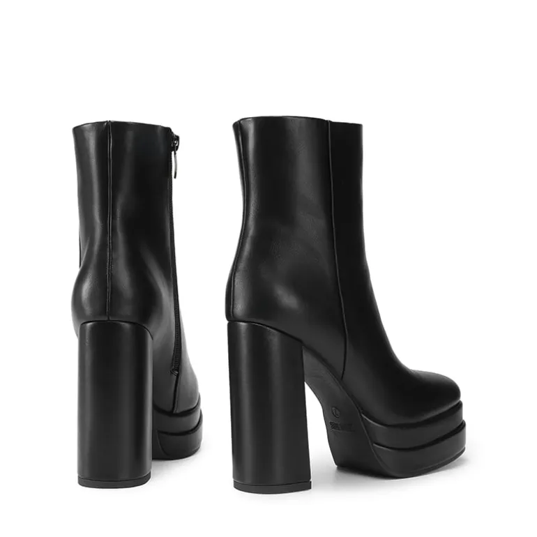 Square Toe Platform Ankle Boots
