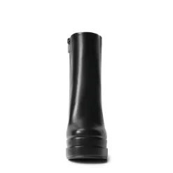 Square Toe Platform Ankle Boots