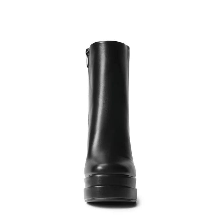 Square Toe Platform Ankle Boots
