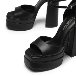Square Toe Platform Chunky Heel Sandals