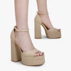 Square Toe Platform Chunky Heel Sandals