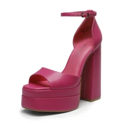Square Toe Platform Chunky Heel Sandals