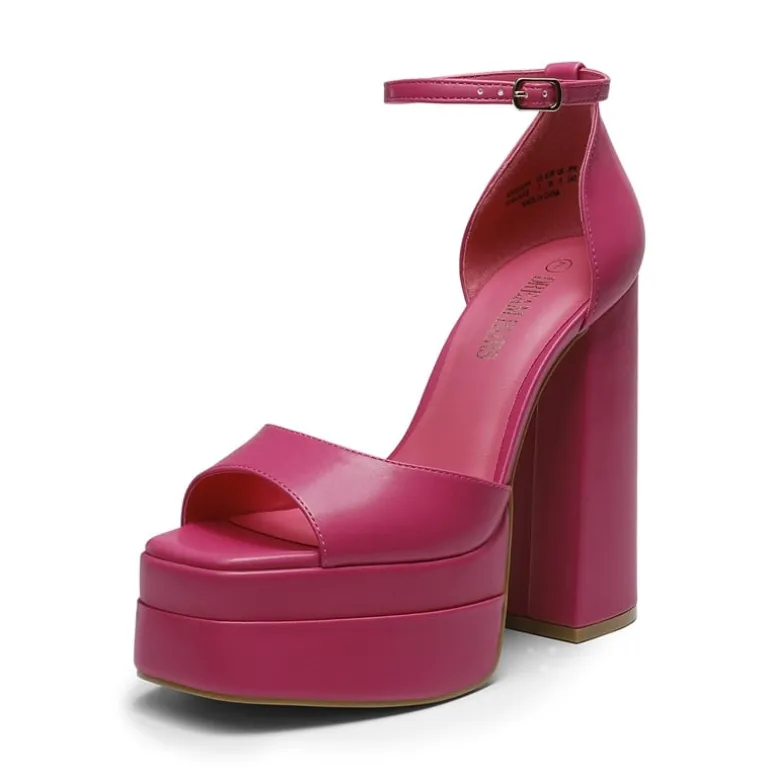 Square Toe Platform Chunky Heel Sandals