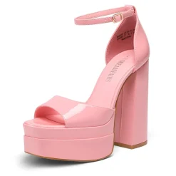 Square Toe Platform Chunky Heel Sandals