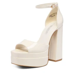 Square Toe Platform Chunky Heel Sandals