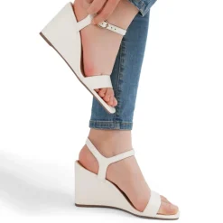 Square Toe Slingback Wedge Sandals