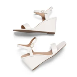 Square Toe Slingback Wedge Sandals