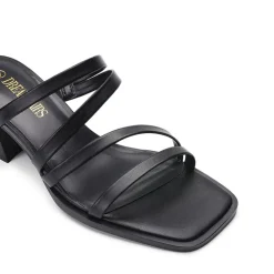 Square Toe Strappy Chunky Heel Sandals
