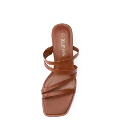 Square Toe Strappy Chunky Heel Sandals