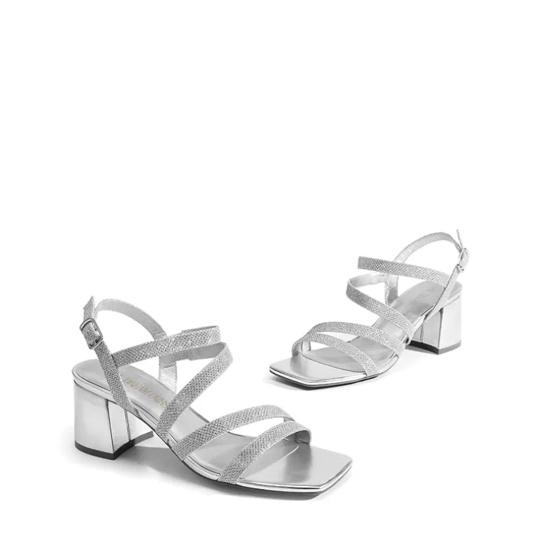 Square Toe Strappy Chunky Sandals
