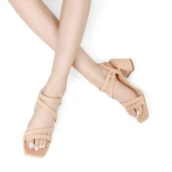 Square Toe Strappy Chunky Sandals