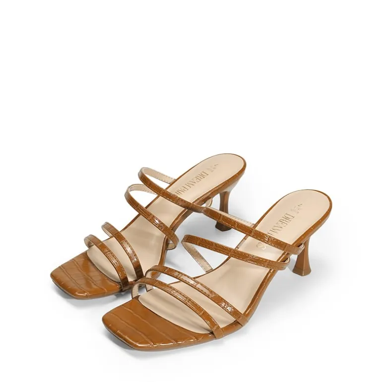 Square Toe Strappy Heel Sandals