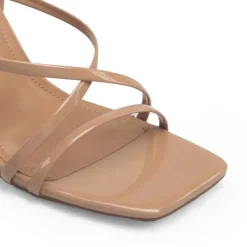 Square-Toe Strappy Stiletto Heel Sandals