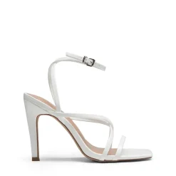 Square-Toe Strappy Stiletto Heel Sandals