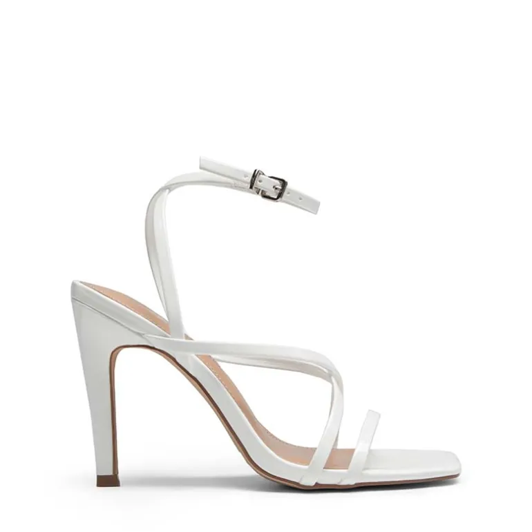 Square-Toe Strappy Stiletto Heel Sandals