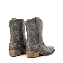 Square-toe Western Short Cowgirl Boots
