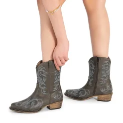 Square-toe Western Short Cowgirl Boots