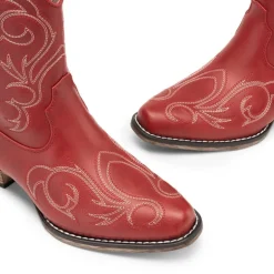 Square-toe Western Short Cowgirl Boots