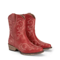 Square-toe Western Short Cowgirl Boots