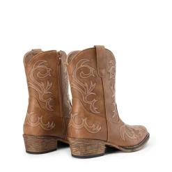 Square-toe Western Short Cowgirl Boots