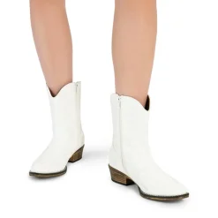 Square-toe Western Short Cowgirl Boots