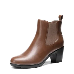 [Stand All Day Boots] Almond Toe Chunky Chelsea Boots