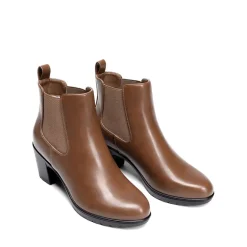 [Stand All Day Boots] Almond Toe Chunky Chelsea Boots