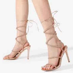 Stiletto Rhinestone Strappy Heels