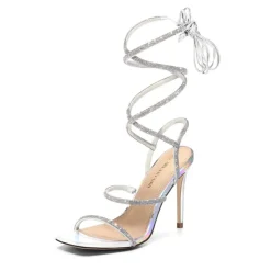 Stiletto Rhinestone Strappy Heels