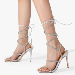 Stiletto Rhinestone Strappy Heels