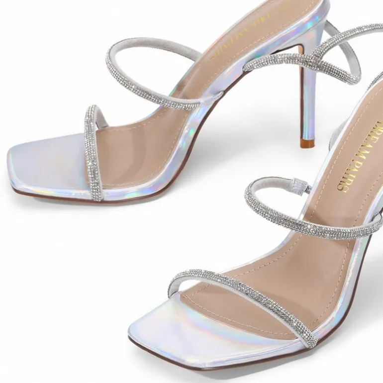 Stiletto Rhinestone Strappy Heels