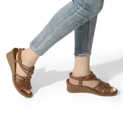 Strappy Ankle Strap Wedge Sandals