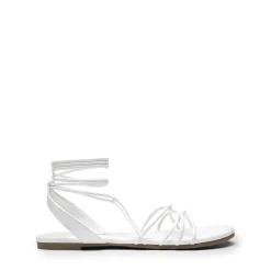 Strappy Lace Up Flat Sandals